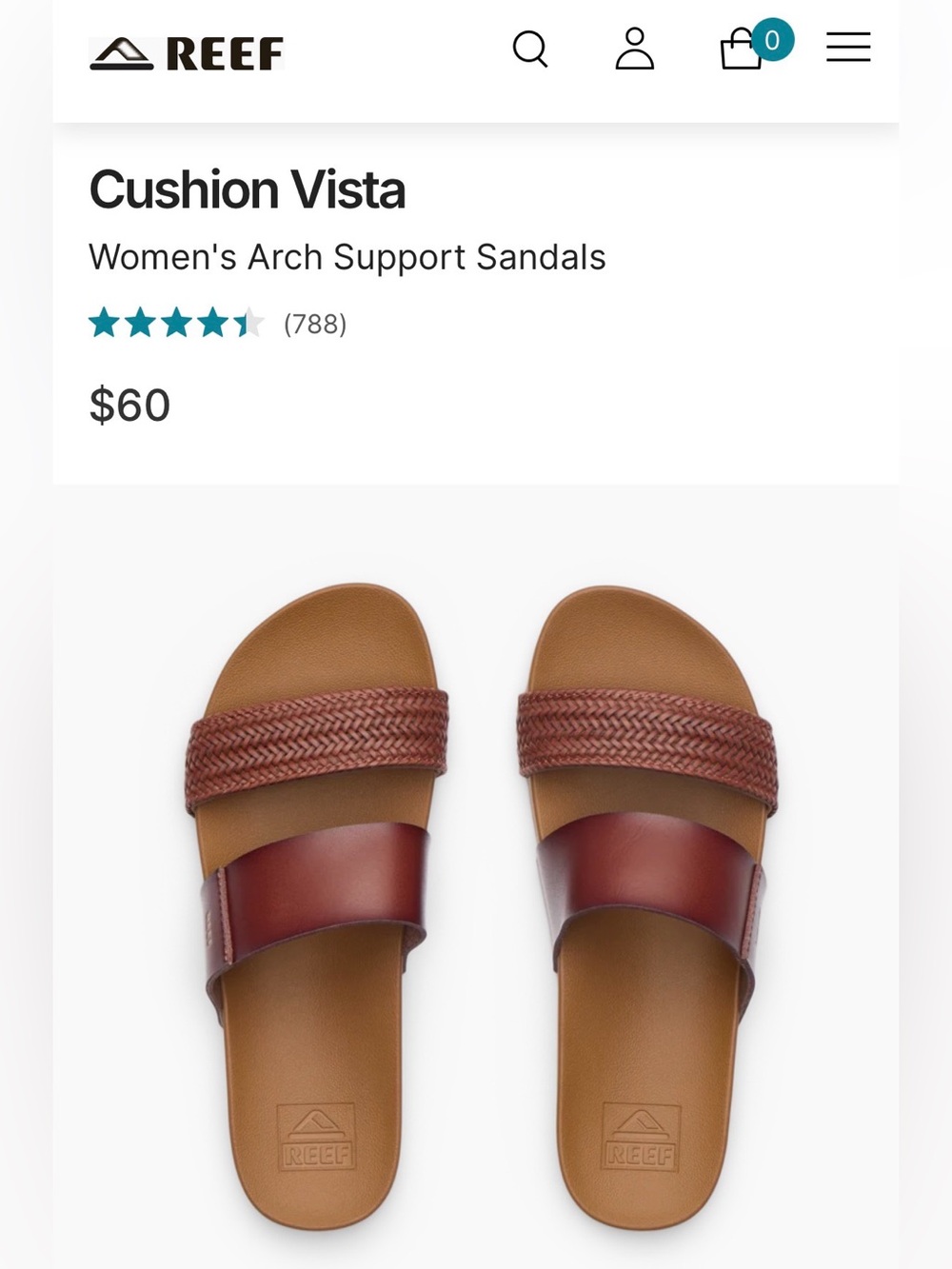 Reef Cushion Vista Arch Support Sandals